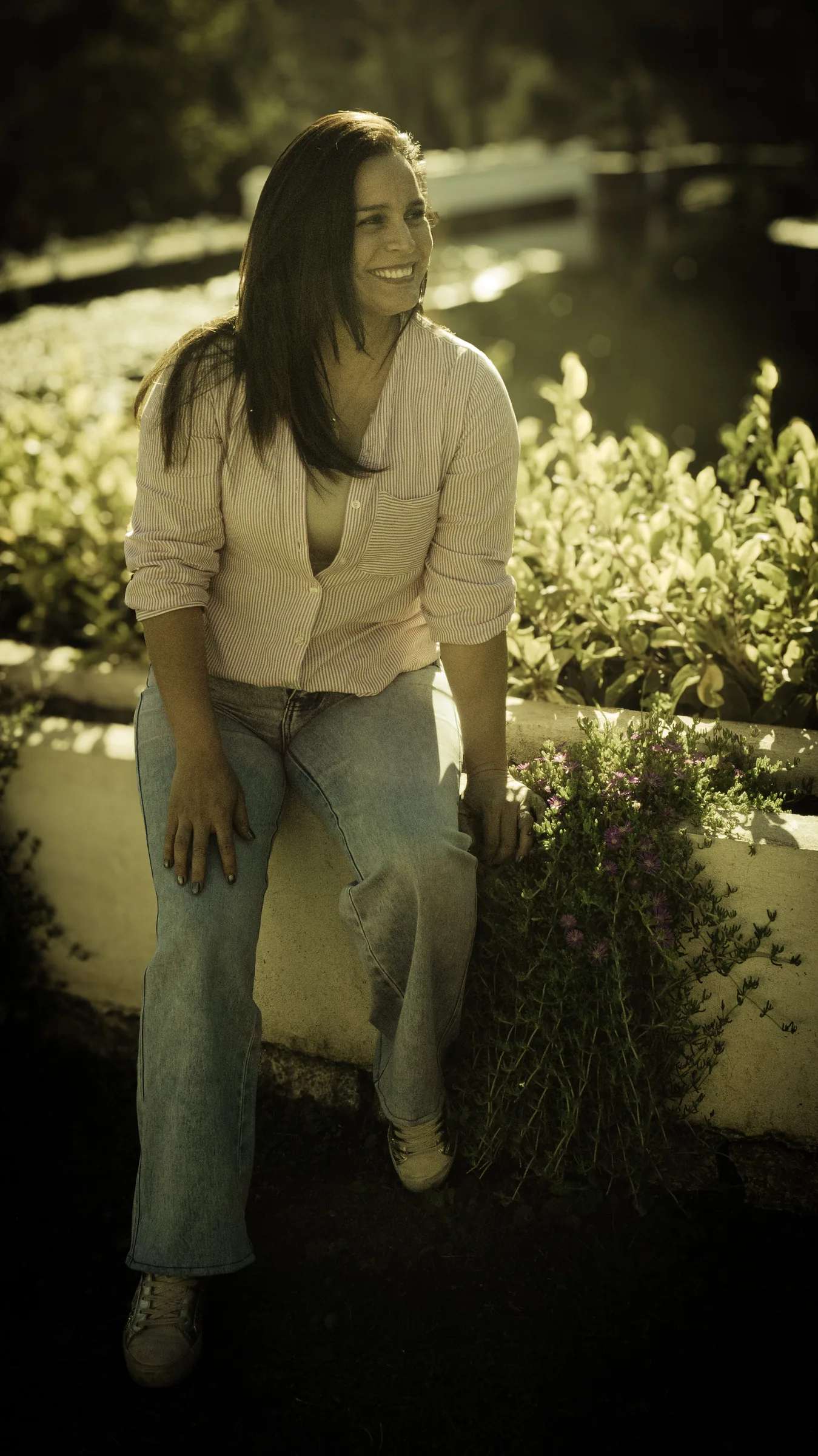 Sonrisa junto al estanque