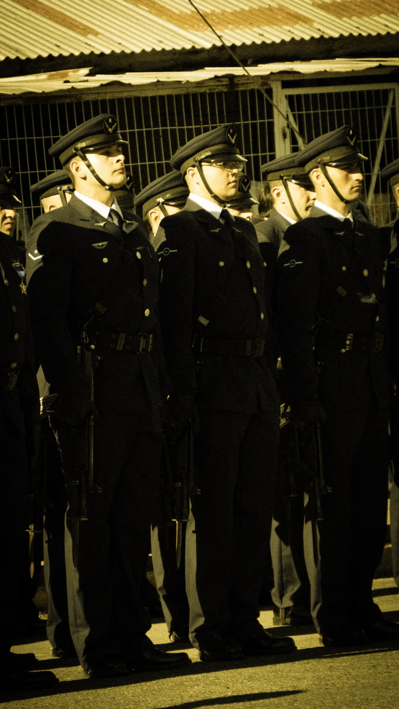 Cadetes de la FACH en formación