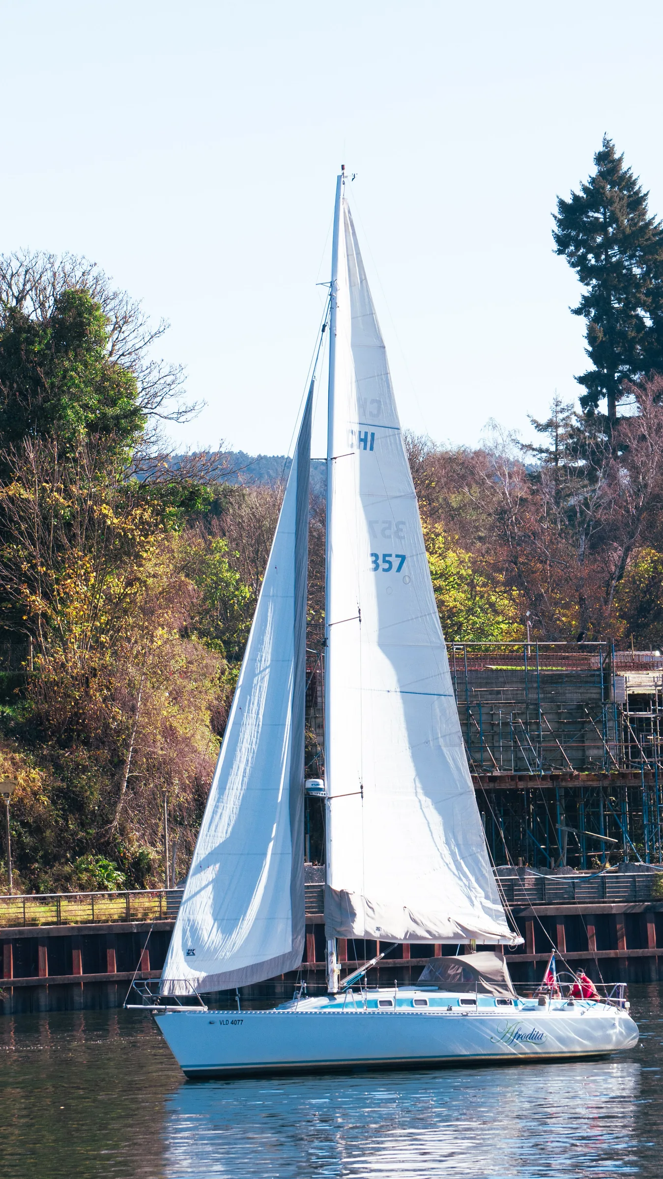 Velero en el río
