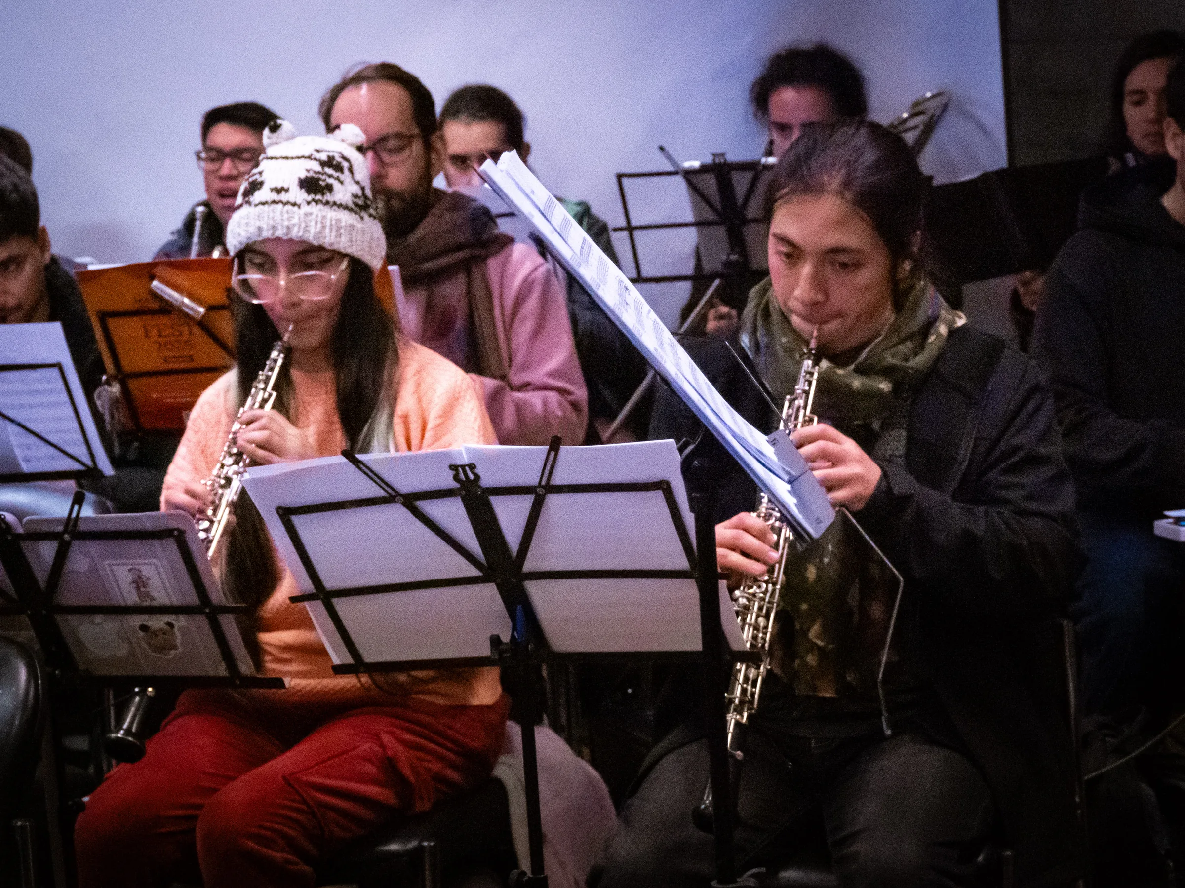 Oboes en concentración